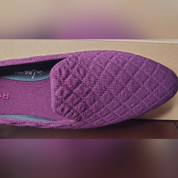 ROTHY'S THE ALMOND LOAFER QUILTED PLUM - Picture 8 of 9